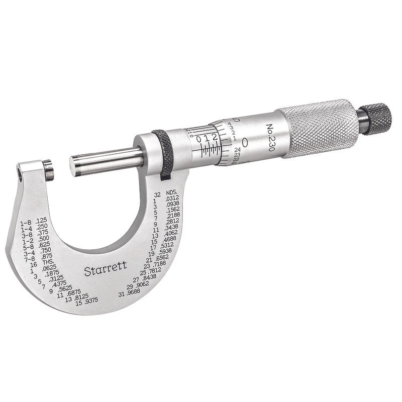 Starrett T230XRL Outside Micrometer 0-1in